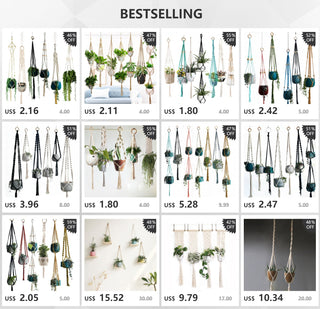 good quality plant hanger pot hanging for home garden macrame plant hanger for bacony pot hanging indoor ALODIA STORE