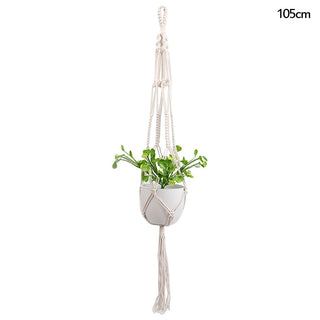 Macrame Handmade Plant Hanger Baskets Flower Pots Holder Balcony Hanging Decoration Knotted Lifting Rope Home Garden Supplies ALODIA STORE