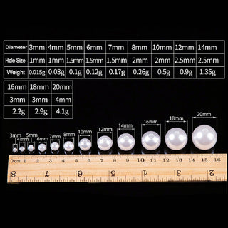 ABS Imitation Pearl Beads Loose Round Acrylic Beads To Needlework Handmade For Necklace Bracelets DIY Jewelry Components Making ALODIA STORE