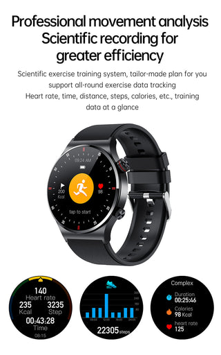 LIGE ECG+PPG Bluetooth Call Smart Watch Men 2022 Sports Bracelet NFC Waterproof Custom Watch Face Men SmartWatch For IOS Android ALODIA STORE
