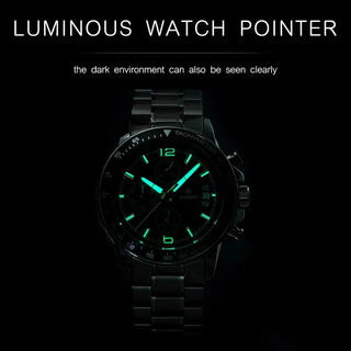 WISHDOIT New Fashion Men's Watch Top Luxury Brand Watch 30m Waterproof Luminous Stainless Steel Men's Watch Reloj hombre ALODIA STORE