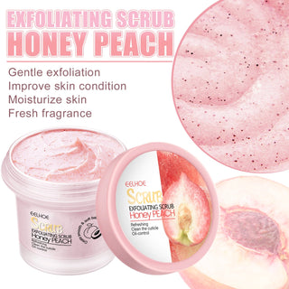 Peach Body Scrub Body Face Deep Cleaning Whitening Repair Pores Moisturizing Body Brightening Honey Exfoliating Scrub Cream 100g ALODIA STORE