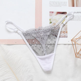 Women Thongs and G Strings Mini Thong Underwear Lace Panties Transparent Lingerie Briefs Women Sexy Adjustable Mujer ALODIA STORE