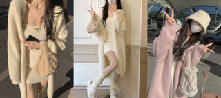 2024 Autumn Sweater Knitted Suits Female Elegant ALODIA STORE