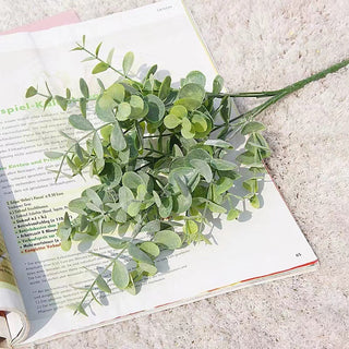 Artificial Flowers Plants Long Stem Plastic Persian Eucalyptus Leaf Fish Herb Home Office Table Centerpieces Garden Decoration ALODIA STORE