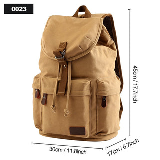Backpack Unisex Vintage Casual Rucksack 17inch Laptop Backpack W/ USB Charging Port Schoolbag Student Mochia ALODIA STORE