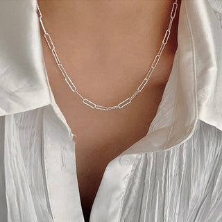 2022 Popular Silver Colour Sparkling Clavicle Chain Choker Necklace Collar For Women Fine Jewelry Wedding Party Birthday Gift ALODIA STORE