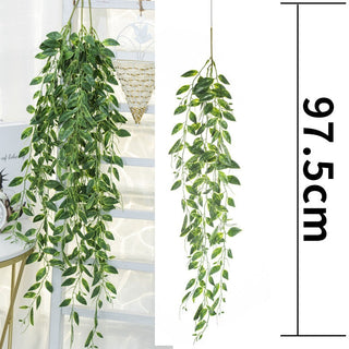 76cm Artificial Green Plants Hanging Ivy Leaves Radish Seaweed Grape Fake Flowers Vine Home Garden Wall Party Decoration ALODIA STORE