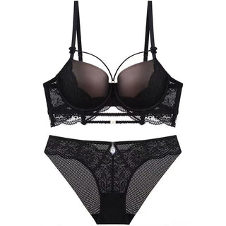 Dotey Popsy Women's Underwear Set Bra and Panties Set Push Up Padded Cup Strappy Wired Panties SEXI LINGERIE ALODIA STORE