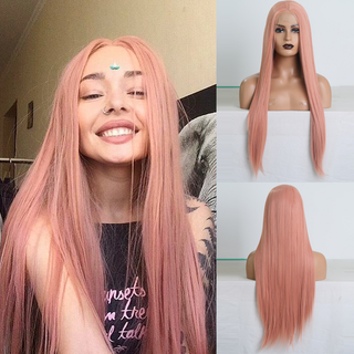 Charisma Blonde Wig Synthetic Lace Front Wig for Women Long Silky Straight Hair Natural Hairline Side Part Cosplay Wigs ALODIA STORE