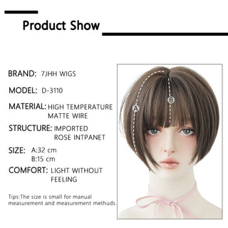 7JHH WIGS Short Bob Straight Ombre Blonde Wigs With Bang For Girl Black Female Synthetic Shoulder Length Crochet Hair Ginger Wig ALODIA STORE