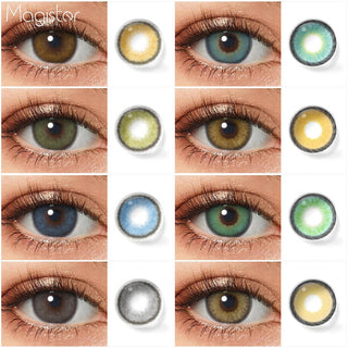 Colored Contact Lenses For Eyes 1Pair Lenses Brown Green Gray Yearly Eye Color Lens Contacts Non Prescription Color Clear Lenses Alodia Store