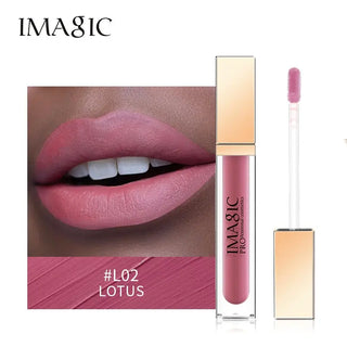IMAGIC Lipgloss Matte 20 Colors Lip Gloss Velvety Lipstick Liquid Matte Waterproof Lip Tint Full &amp; rich Sexy Lip Makeup Cosmetic ALODIA STORE