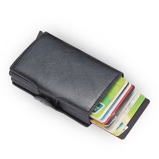 Credit Card Holder Wallet Leather Metal Aluminum ALODIA STORE