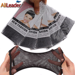 Black Wig Cap Hairnet For Wigs Making Streching Mesh Wig Cap For Women Wig Liner Accessories1/2/5pcs ALODIA STORE