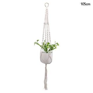 Macrame Handmade Plant Hanger Baskets Flower Pots Holder Balcony Hanging Decoration Knotted Lifting Rope Home Garden Supplies ALODIA STORE