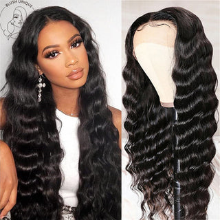 13x4 Deep Wave Lace Frontal Wigs for Women Loose Deep Wave HD Transparent Synthetic 30inch 180% Hair Deep Curly Lace Front Wig ALODIA STORE