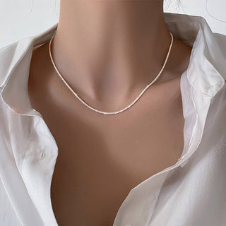 2022 New Popular Silver Colour Sparkling Clavicle Chain Choker Necklace For Women Fine Jewelry Wedding Party Gift ALODIA STORE