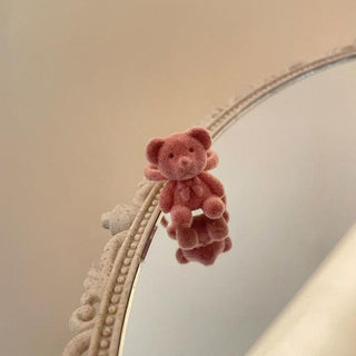 Cute Plush Bear Pendant Necklace for Girls Women Korean Fashion Bear Long Sweater Neck Chain Necklaces Collar Jewelry ALODIA STORE