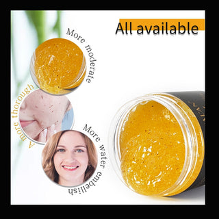 24K Gold Face Scrub Exfoliating Reduce Blackheads Peeling Gel Anti-Acne Pore Cleaning Body Skin Brighten Moisturizing Cream 200g ALODIA STORE