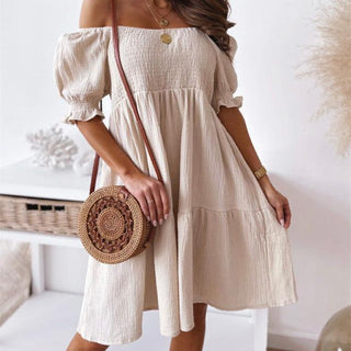 Sexy Black Dress Vintage Flower Long Puff Sleeve Chiffon Dresses ALODIA STORE