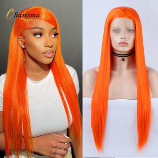 Charisma Blonde Wig Synthetic Lace Front Wig for Women Long Silky Straight Hair Natural Hairline Side Part Cosplay Wigs ALODIA STORE
