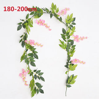 76cm Artificial Green Plants Hanging Ivy Leaves Radish Seaweed Grape Fake Flowers Vine Home Garden Wall Party Decoration ALODIA STORE