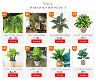 90cm Tropical Palm Tree Large Artificial Plants Fake Monstera Silk Palm Leafs Big Coconut Tree Without Pot For Home Garden Decor ALODIA STORE