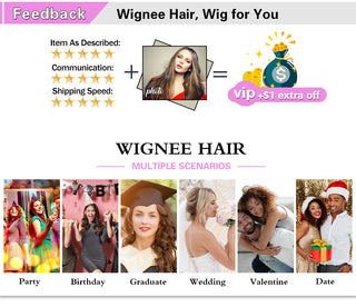 Wignee Straight Short Hair Synthetic Wigs For Women Heat Resistant Ombre Daily Soft Hair Glueless Daily Fiber Wigs Red Hair ALODIA STORE