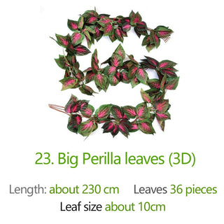 2.4M Silk Artificial Ivy Rattan Leaf Garland Plant Vine Home Wedding Bathroom Decoration Garden Festival Party Decor fake flower ALODIA STORE