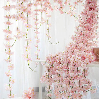 180CM Artificial Sakura Flowers Vine Wedding Garden Rose Arch Home Party Decoration Christmas Bridal Fake Silk Scrapbook Plants ALODIA STORE