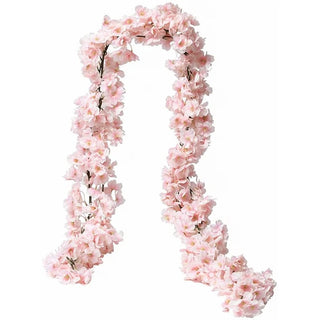 180CM Artificial Sakura Flowers Vine Wedding Garden Rose Arch Home Party Decoration Christmas Bridal Fake Silk Scrapbook Plants ALODIA STORE
