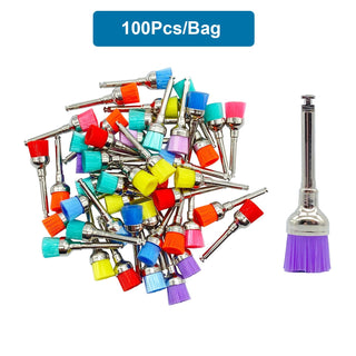 100pcs/box Dental Materials Prophy Brush different Color ALODIA STORE