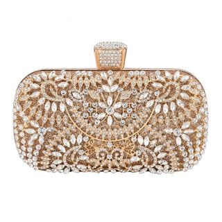 Diamond Evening Metal Clutch bag ALODIA STORE