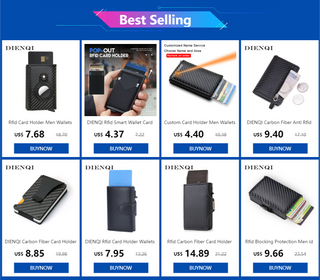 Credit Card Holder Wallet Leather Metal Aluminum ALODIA STORE