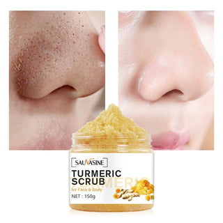 150g Turmeric Scrubs Body Face Nourish Moisturizing Exfoliating Hand Deep Cleansing Acne Scarring Psoriasis Dead Skin Remove ALODIA STORE