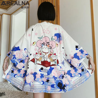 Haori Yukata Men Korean Samurai Japanese Kimono Traditional Clothing Vintage Crane Anime Kimono Beach Girls Cosplay Dress Shirts ALODIA STORE