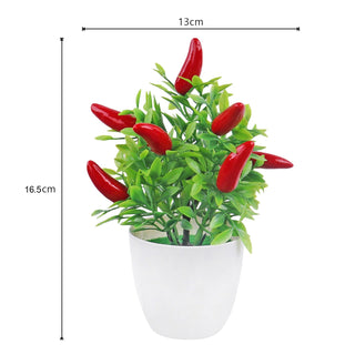 Artificial Plant Bonsai Orange Pomegranate Fruit Tree Window Sill Decoration Plastic Garden Fake Plant Potted Home Decoration ALODIA STORE