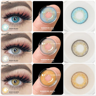 Color Contact Lenses 2pcs Color Lens Eyes Yearly Eye Contacts Beauty Colored Contacts Cosmetic Lens Colored Lenses for Eyes Lens Alodia Store