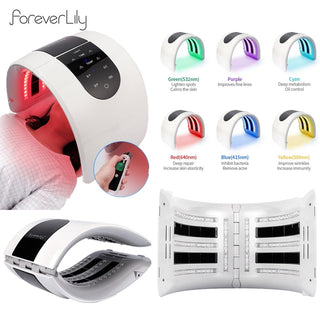 2 IN 1 Foldable 7 Color LED Photon 30-60℃ Heating Threapy Face&Body Mask ALODIA STORE