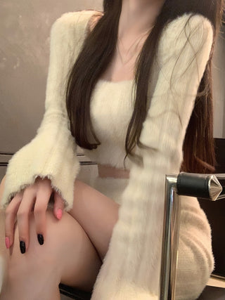 2024 Autumn Sweater Knitted Suits Female Elegant ALODIA STORE