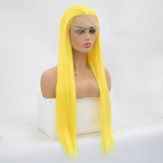 Charisma Blonde Wig Synthetic Lace Front Wig for Women Long Silky Straight Hair Natural Hairline Side Part Cosplay Wigs ALODIA STORE