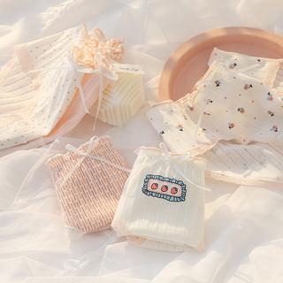 WomeN Cotton Underwear Lovely Girl Bow Panties Sexy Lace Panties Mid Waist Seamless Comfort Briefs Female Lingerie ALODIA STORE