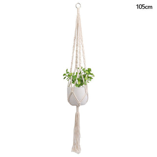 Macrame Handmade Plant Hanger Baskets Flower Pots Holder Balcony Hanging Decoration Knotted Lifting Rope Home Garden Supplies ALODIA STORE