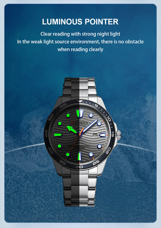 2022 New CURREN Luxury Brand Men Sport Watches Men Quartz Watch Stainless Steel Men Fashion Casual Wrist Watch Relogio Masculino ALODIA STORE