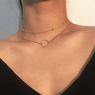 Crystal Zircon Heart Star Charm Layered Pendant Necklace Set for Women Charms Fashion Square Rhinestone Female Vintage Jewelry ALODIA STORE