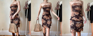 Sweetown Sleeveless Black Goth Y2K Mini Dresses Two Layer ALODIA STORE