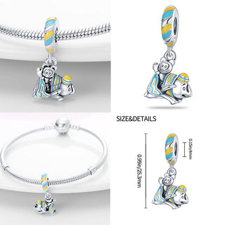 new 100% 925 sterling silver disney charm of ley 925 Chain Beaded Suitable For Ladies Original Pandora Bracelet DIY Jewelry ALODIA STORE