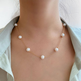 2022 Popular Silver Colour Sparkling Clavicle Chain Choker Necklace Collar For Women Fine Jewelry Wedding Party Birthday Gift ALODIA STORE