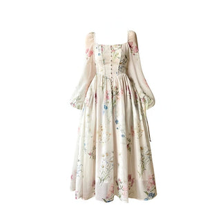 French Elegant Floral Midi dress ALODIA STORE